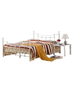 Surrey Metal King Size Bed In White