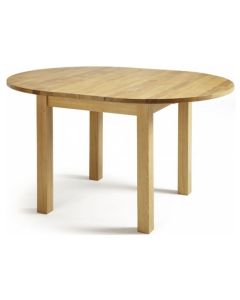 Sutton Extending 105cm Wooden Round Dining Table In Oak