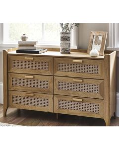 Sydney Wooden Chest Of 6 Drawers Wide In Oak