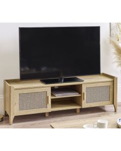 Sydney Wooden TV Stand With 2 Doors In Oak