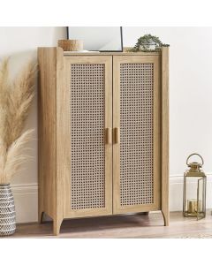 Sydney Wooden Shoe Storage Cabinet With 2 Doors In Oak