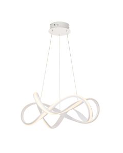 Synergy Large Ceiling Pendant Light In Sand White With White Diffuser