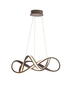 Synergy LED Ceiling Pendant Light In Coffee Sand With Frosted Diffuser