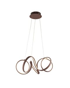 Synergy Small Ceiling Pendant Light In Coffee Sand With Frosted Diffuser