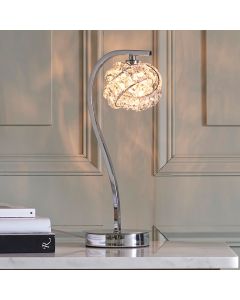 Talia Clear Crystal Touch Table Lamp In Chrome