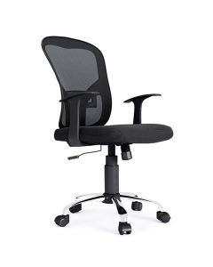 Tampa Mesh Fabric Home And Office Chair In Black