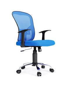 Tampa Mesh Fabric Home And Office Chair In Blue