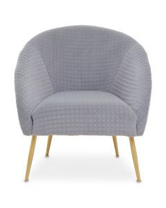 Tania Velvet Upholstered Occasional Bedroom Chair In Grey