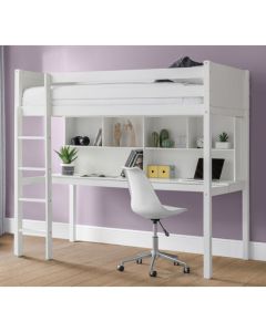 Titan Wooden Highsleeper Bunk Bed In Surf White