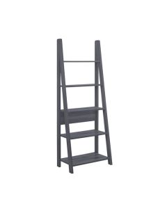 Tiva Wooden Ladder Bookcase In Black