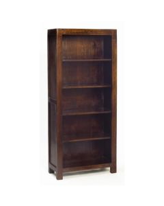 Toko Large Wooden Open Bookcase In Dark Mango