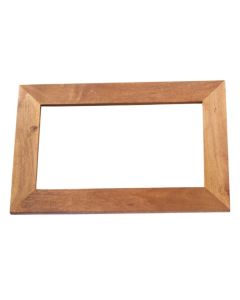 Toko Rectangular Wall Mirror In Light Walnut Wooden Frame