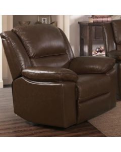 Toledo Faux Leather And PVC Recliner Chair In Brown