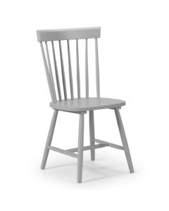 Torino Wooden Dining Chair In Lunar Grey