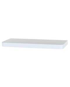 Trent Large Narrow Wooden Floating Wall Shelf In Matt White