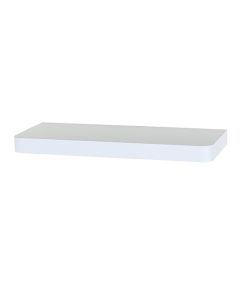 Trent Small Narrow Wooden Floating Wall Shelf In Matt White