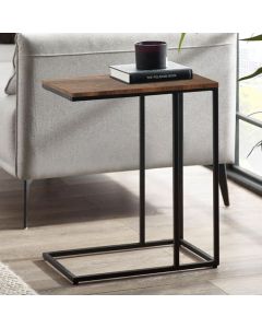 Tribeca Wooden Side Table In Walnut