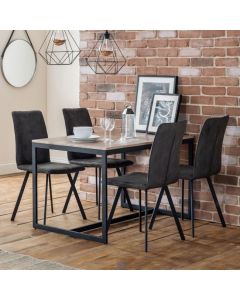 Tribeca Wooden Dining Table In Sonoma Oak With 4 Chairs