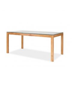 Tribeca Wooden Dining Table In White Oak