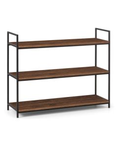 Tribeca Wooden Low Bookcase In Walnut