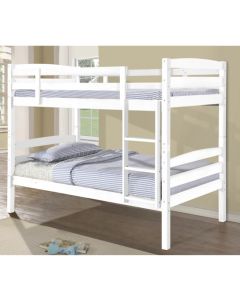 Tripoli Wooden Single Bunk Bed In White