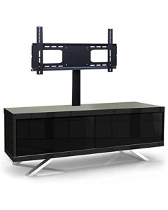 Tucana Ultra Wooden TV Stand In Black High Gloss With 2 Storage Compartments