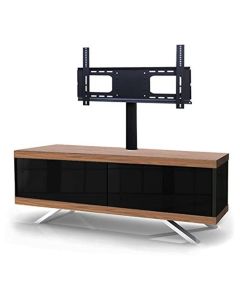 Tucana Ultra Wooden TV Stand In Walnut With 2 Storage Compartments