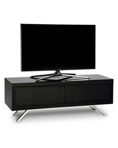 Tucana Wooden TV Stand In Black High Gloss With 2 Storage Compartments