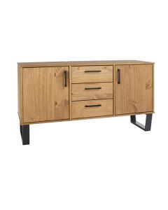 Texas Medium Wooden Sideboard With 2 Doors And 3 Drawers In Antique Wax