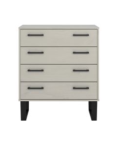 Texas Wooden Chest Of 4 Drawers In Grey Washed Wax