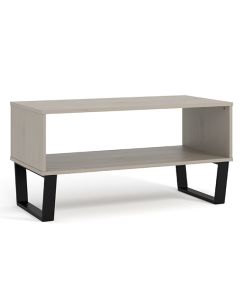 Texas Wooden Open Coffee Table In Grey Washed Wax