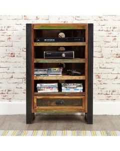Urban Chic Wooden DVD Storage Cabinet With 1 Drawer