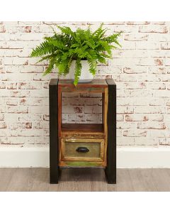 Urban Chic Wooden Lamp Table With 1 Drawer