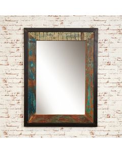 Urban Chic Wooden Landscape or Portrait Medium Wall Mirror