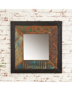 Urban Chic Wooden Landscape or Portrait Small Wall Mirror