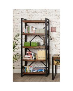 Urban Chic Wooden Large Open Bookcase With 5 Shelves