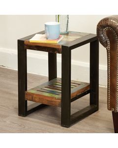 Urban Chic Wooden Low Lamp table