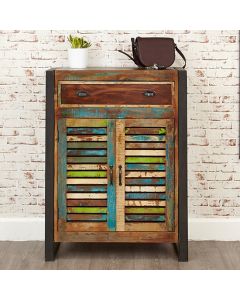 Urban Chic Wooden Shoe Storage Cabinet With 1 Large Drawer