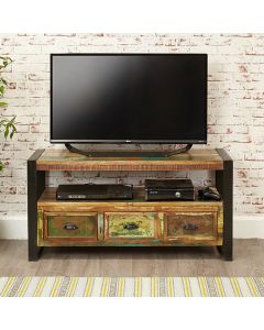 Urban Chic Wooden TV Stand With 3 Drawers