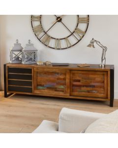 Urban Chic Wooden Ultra Large Sideboard With 2 Doors And 4 Drawers