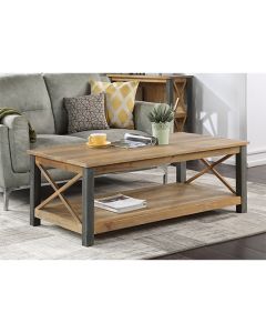 Urban Elegance Wooden Extra Large Coffee Table In Reclaimed Wood
