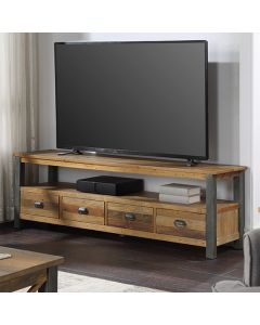 Urban Elegance Wooden Extra Large TV Stand In Reclaimed Wood
