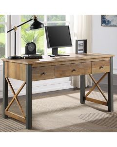 Urban Elegance Wooden Home Office Computer Desk In Reclaimed Wood