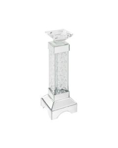 Valentina Small Glass Candle Holder In Crystal Effect