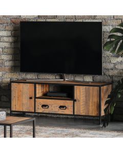 Ooki Wooden TV Stand With 2 Doors And 1 Drawer In Oak