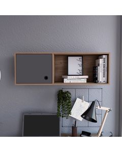 Vegas Wall Wooden Storage Unit In Bleached Oak Effect