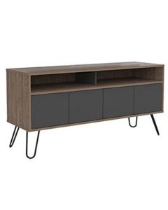 Vegas Wooden TV Stand In Bleached Oak Effect With 4 Doors