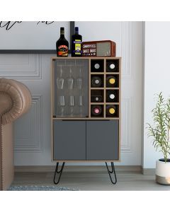 Vegas Wooden Wine Cabinet In Bleached Oak Effect