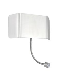 Verona 1 Light Wall Light And Flexi In Polished Aluminium And Chrome