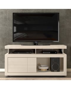 Vision Flat Screen Wooden TV Stand In High Gloss White